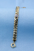 14ct Gold Cuban Evil Eyes Bracelet