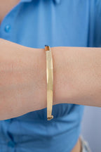 14ct Gold Cube Bangle