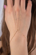 14ct Gold Cube Hand Chain