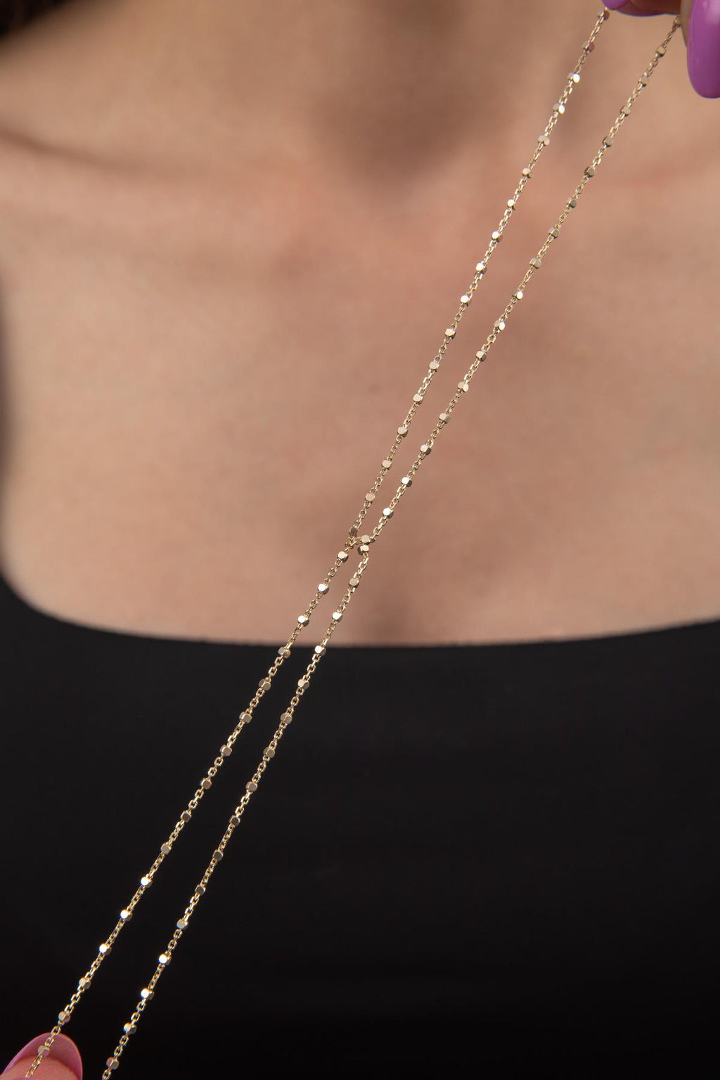 14ct Gold  Cube Hand Chain