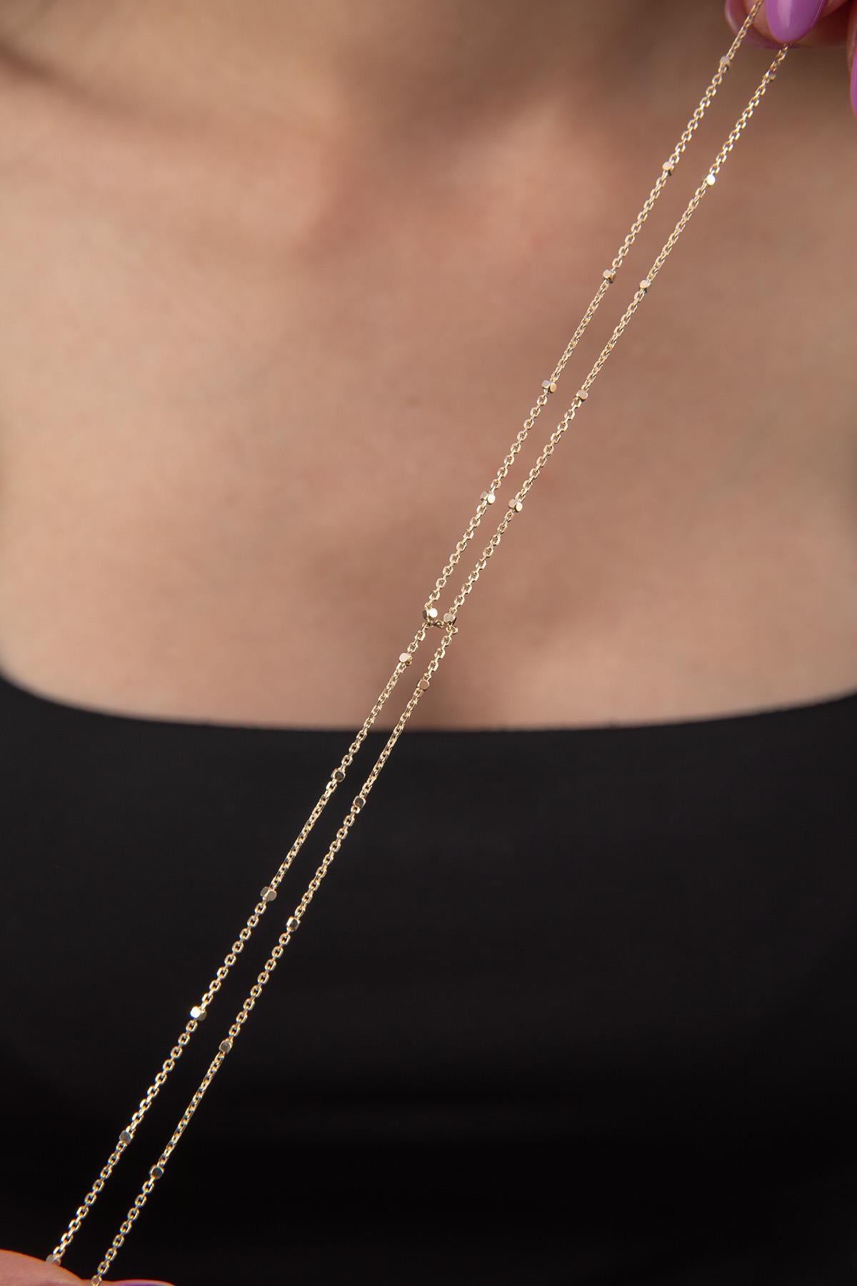 14ct Gold Cube Hand Chain