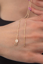 14ct Gold Cube Hand Chain