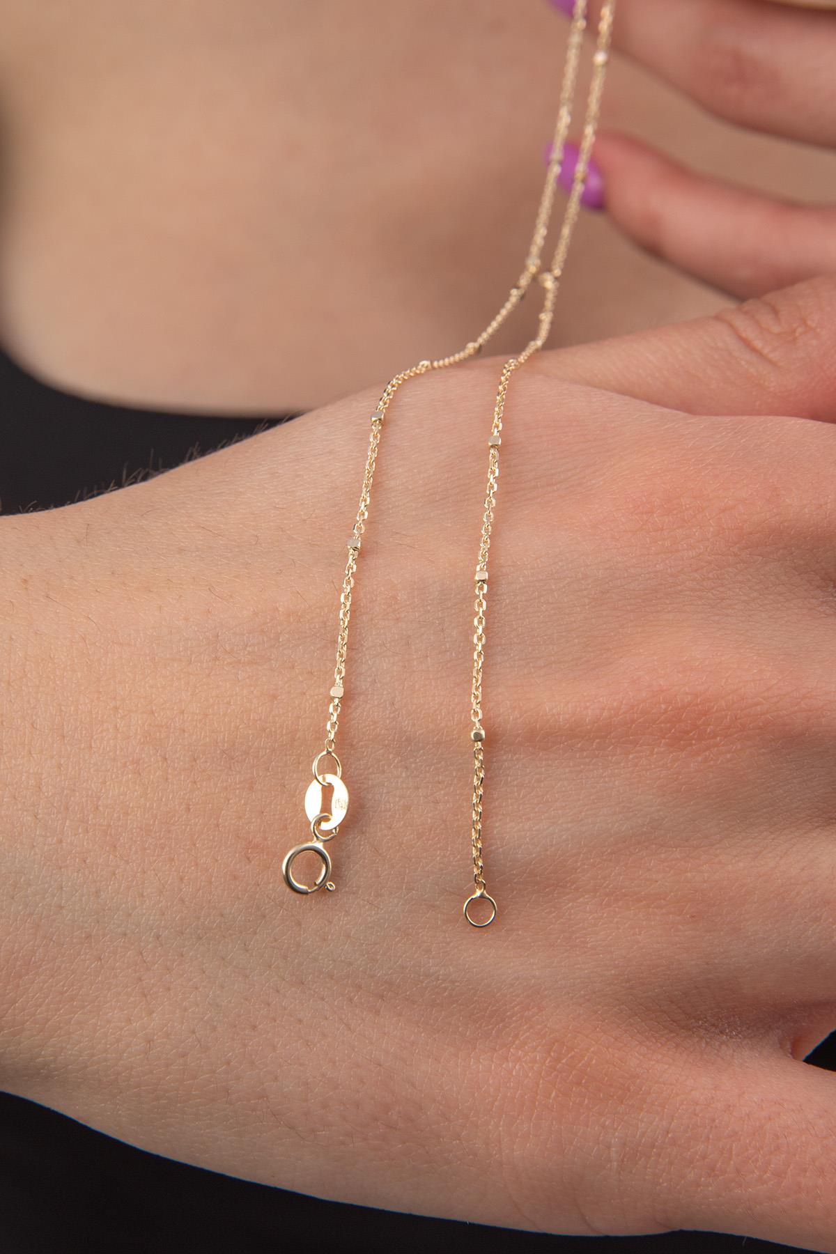 14ct Gold Cube Hand Chain