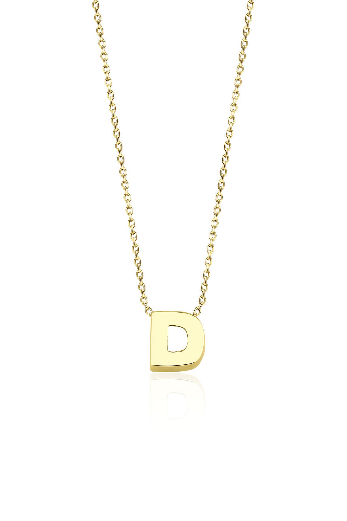 14ct Gold D Initial Necklace