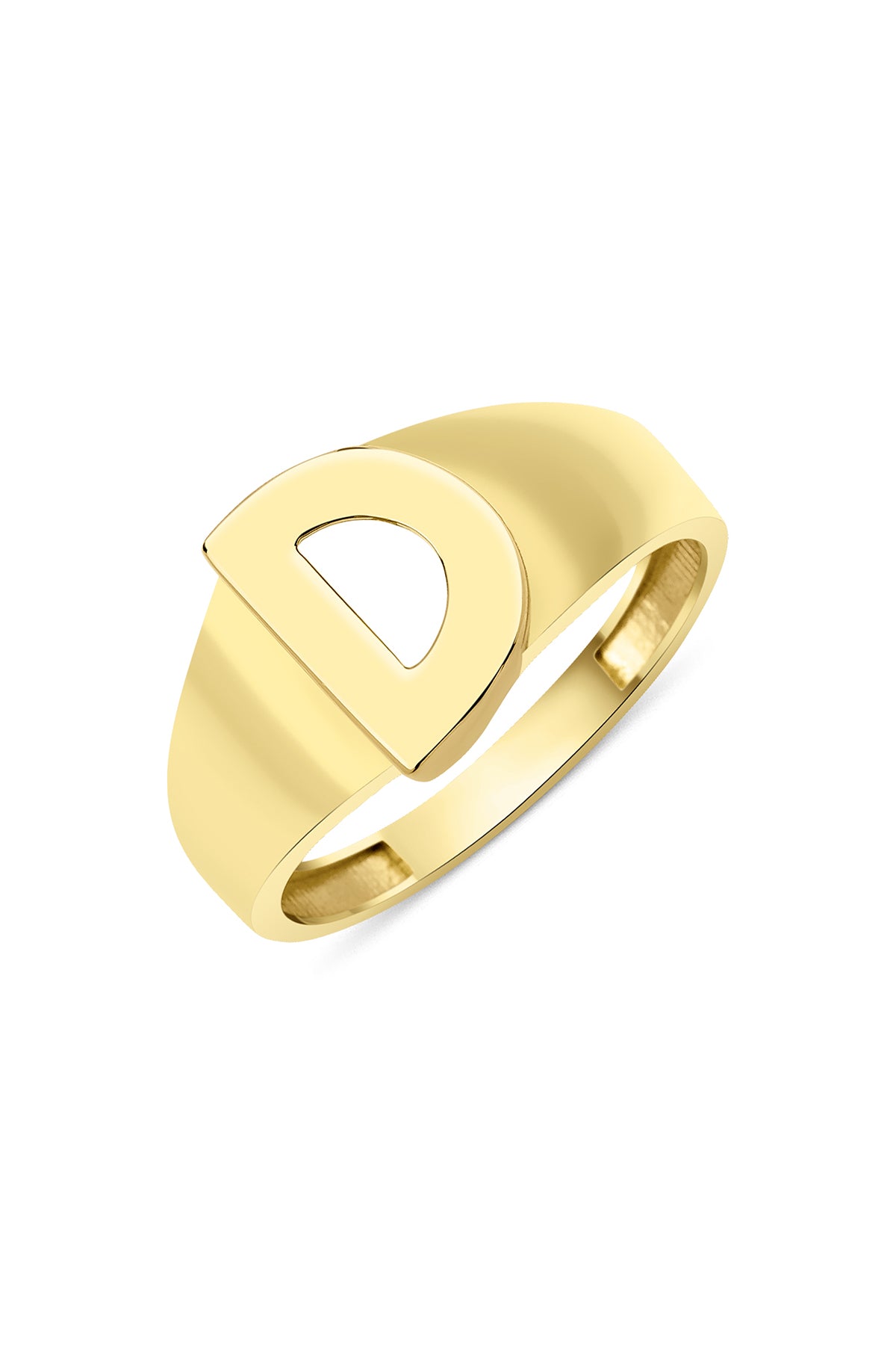 14ct Gold D Initial Ring