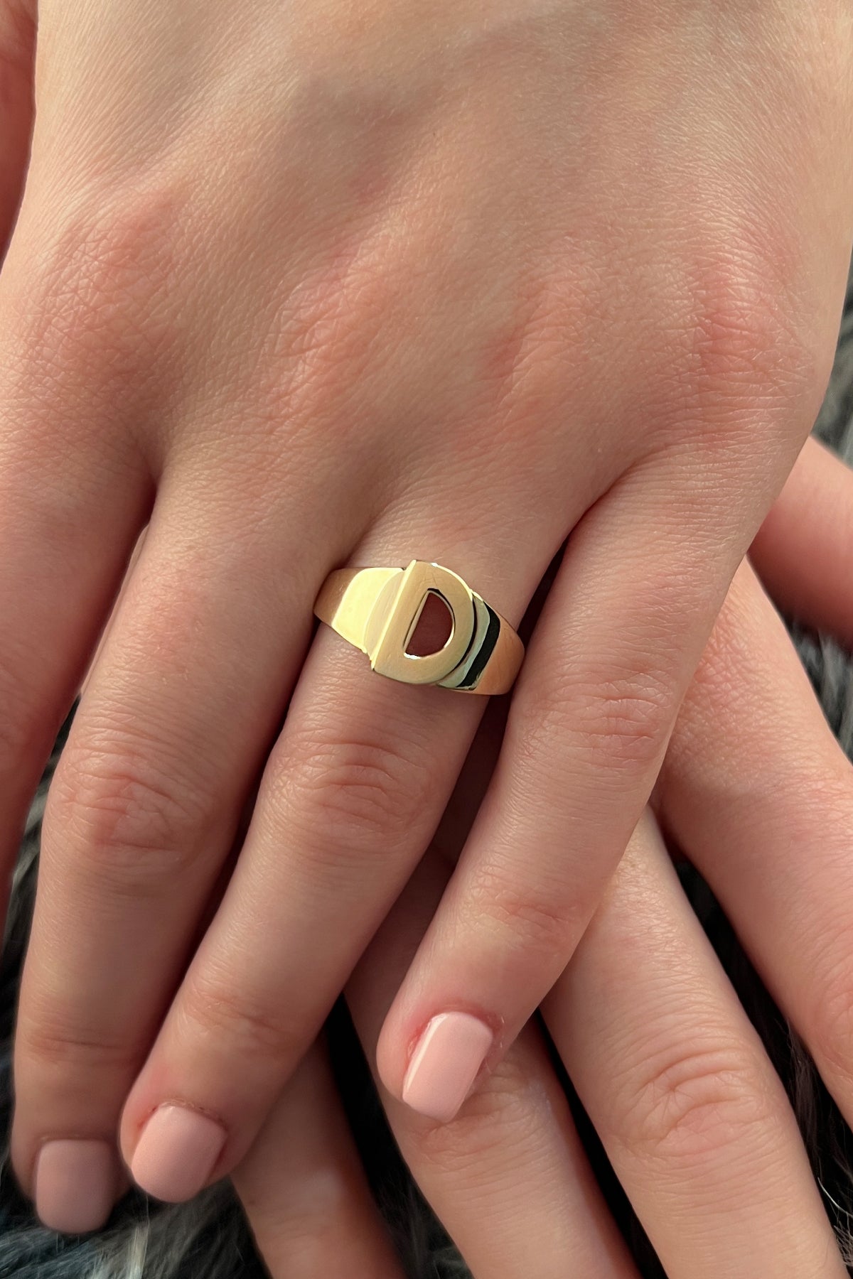 14ct Gold D Initial Ring
