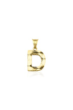 14ct Gold D Letter Mini Shine Pendant