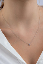 14ct Gold Dainty Stone Necklace