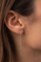 14ct Gold Dangle Chain Earrings