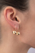 14ct Gold Disco Euroball Earrings ( Big )