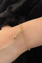 14ct Gold Dorica Ball With Blue Object Bracelet