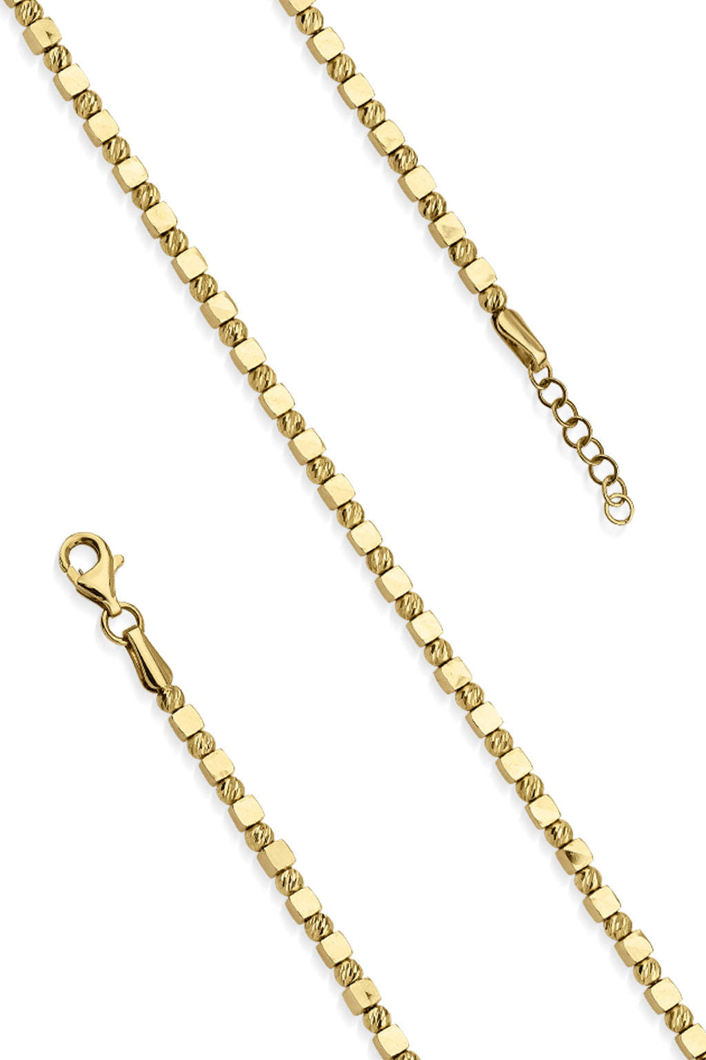 14ct Gold Dorica & Cube Bracelet