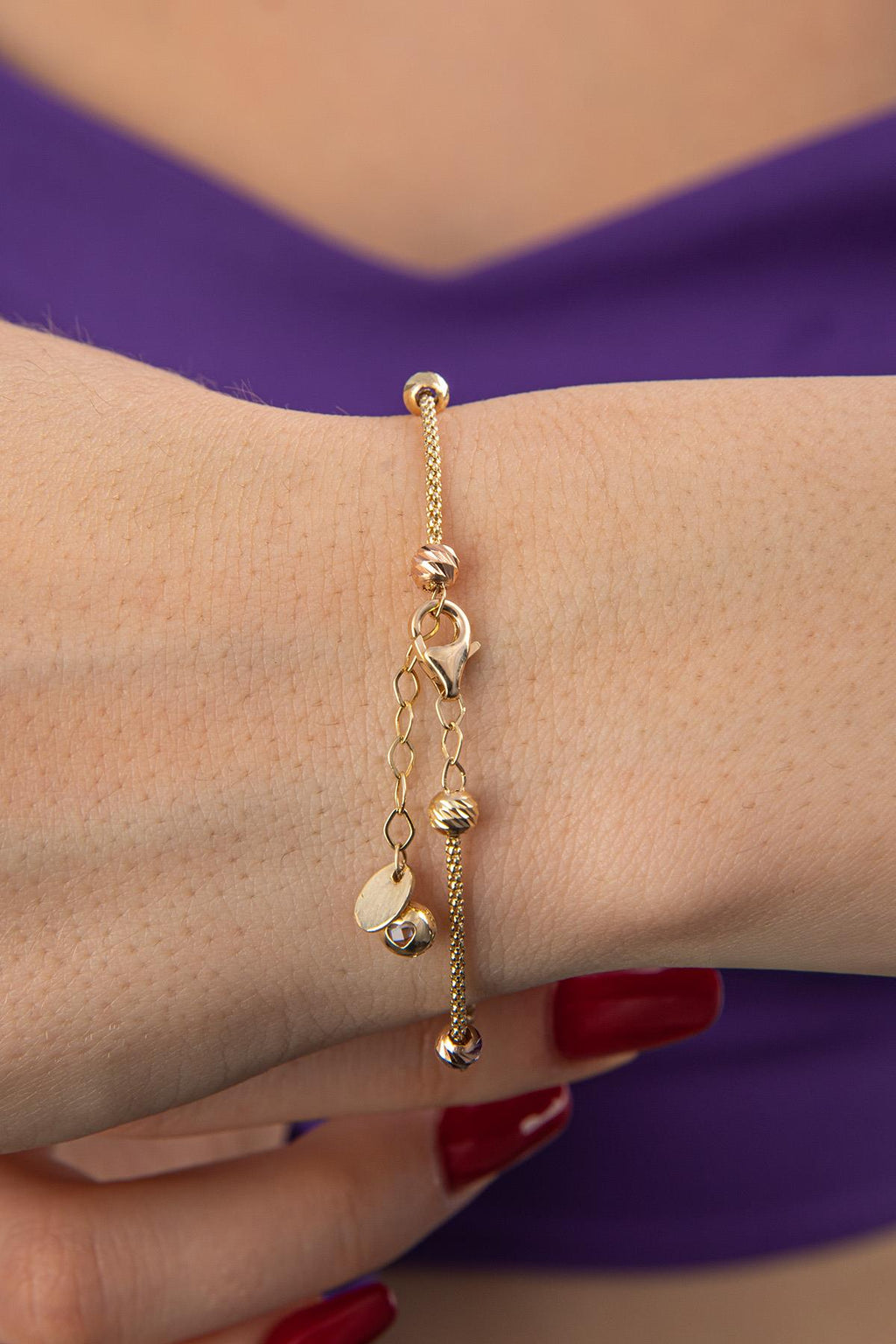14ct Gold Dorica Popcorn Bracelet