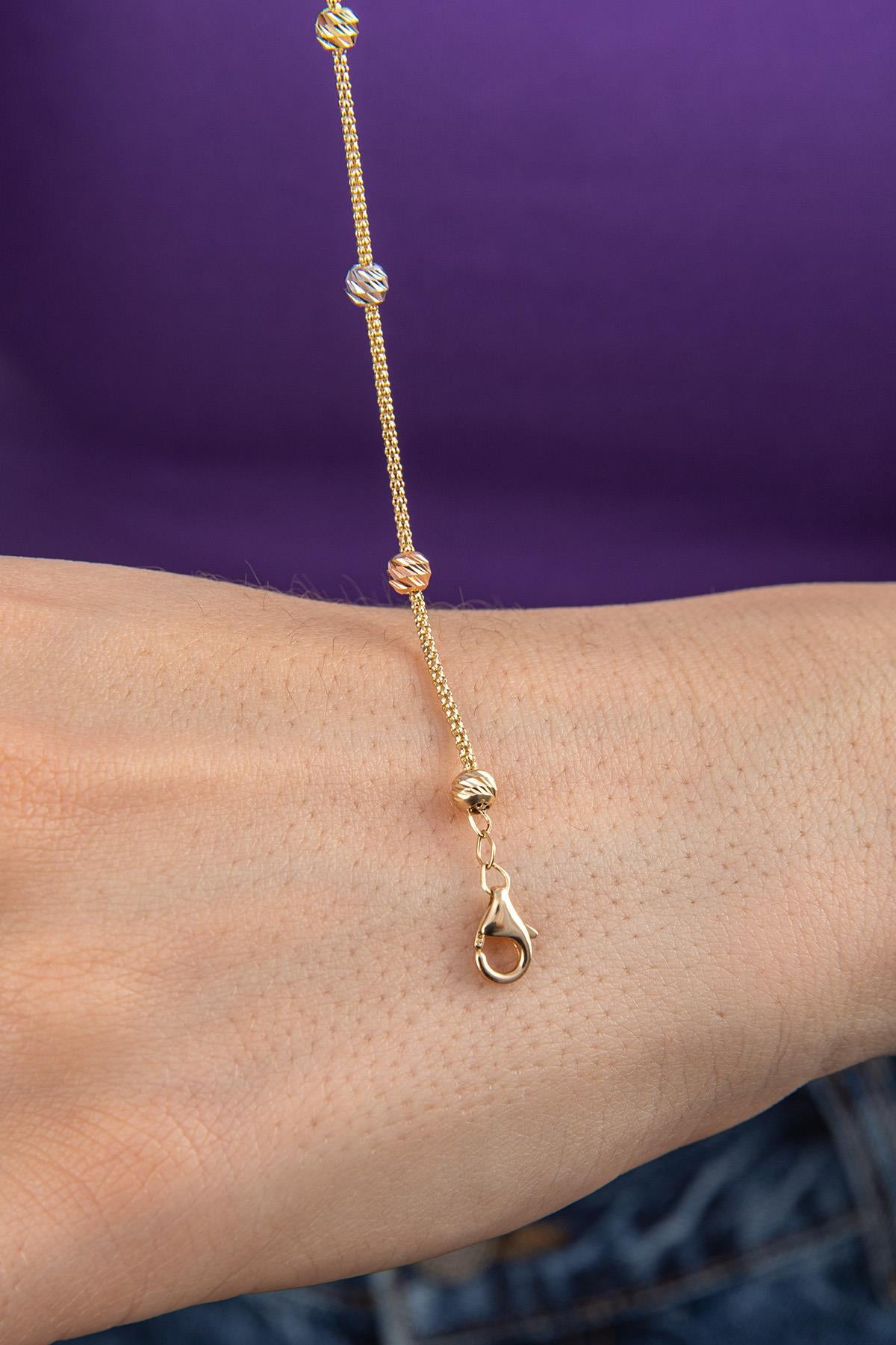 14K Gold Dorica Popcorn Bracelet