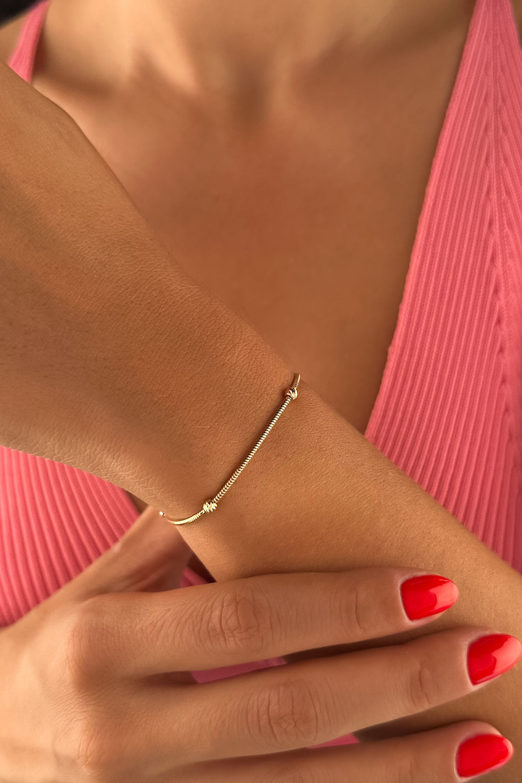 14ct Gold Dorica Sparkling Chain Bracelet