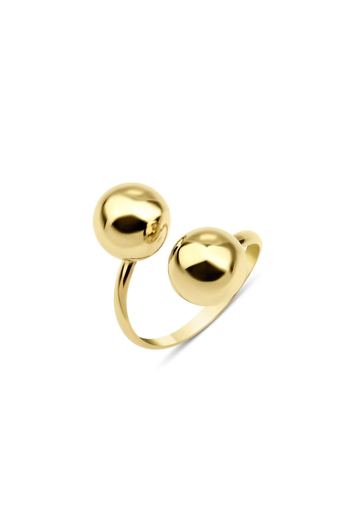14ct Gold Double Euro Ball Ring