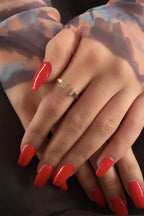 14ct Gold Double Rectangle Ring