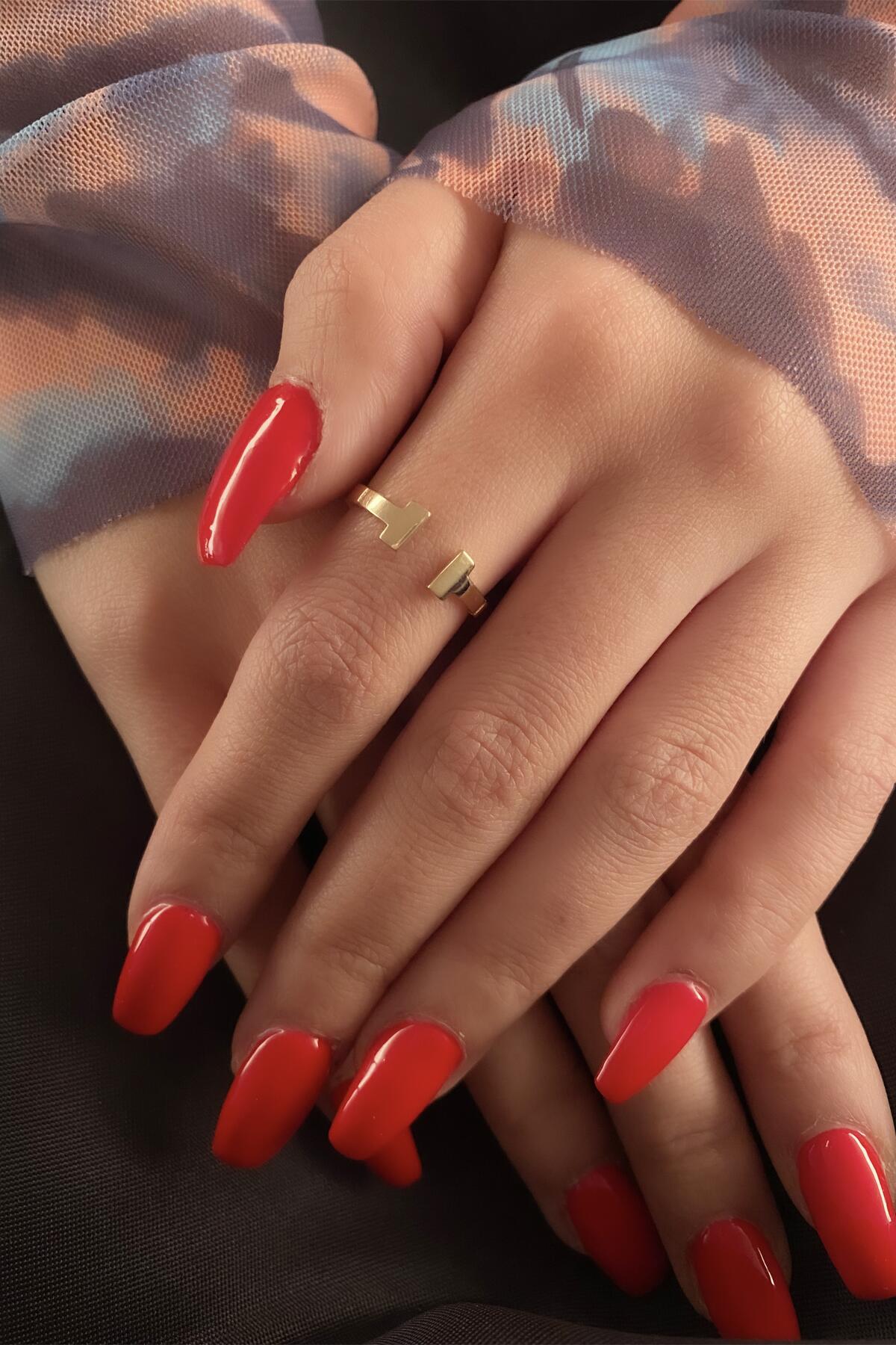 14ct Gold Double Rectangle Ring