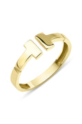 14ct Gold Double Rectangle Ring