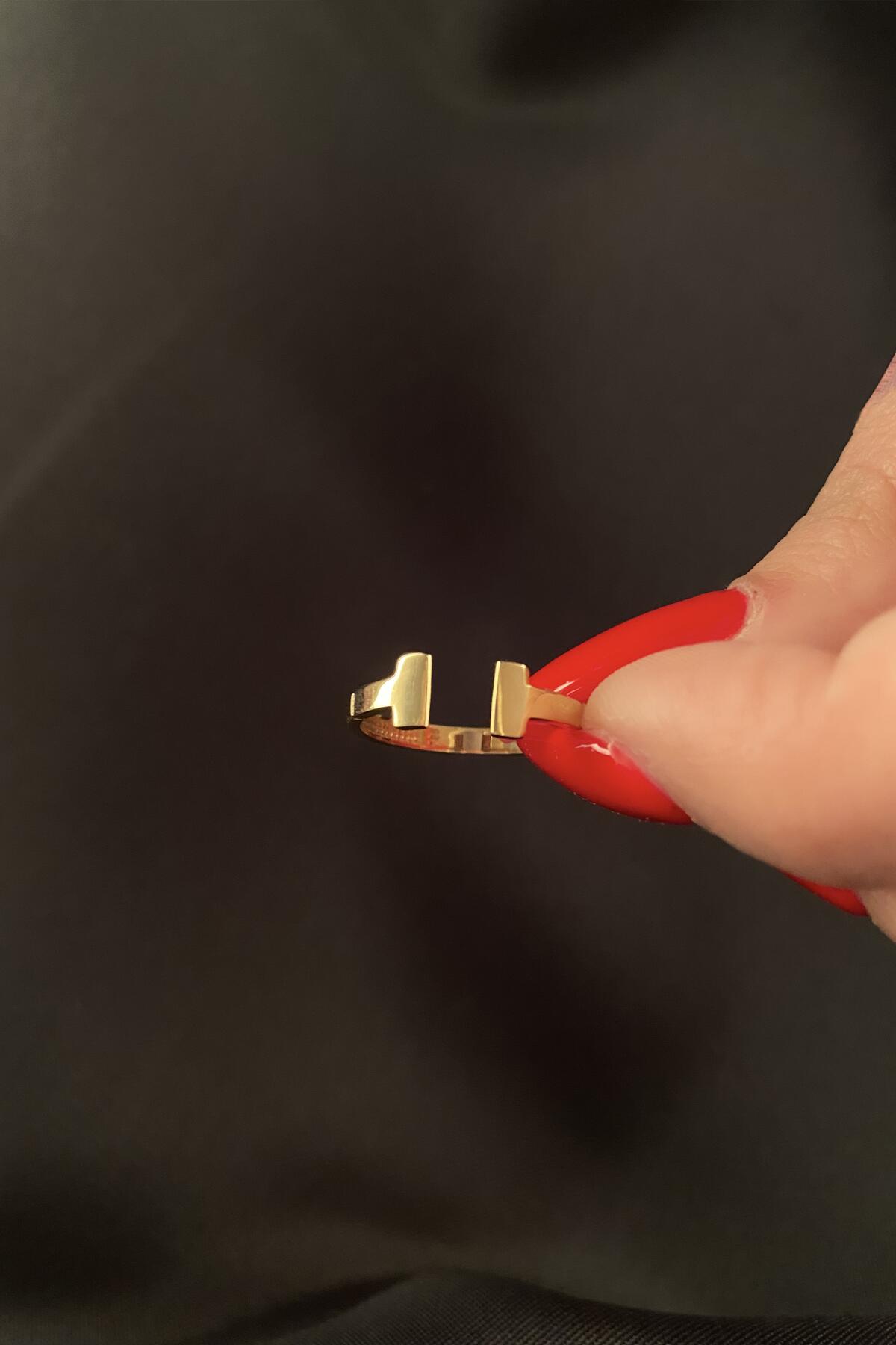 14ct Gold Double Rectangle Ring