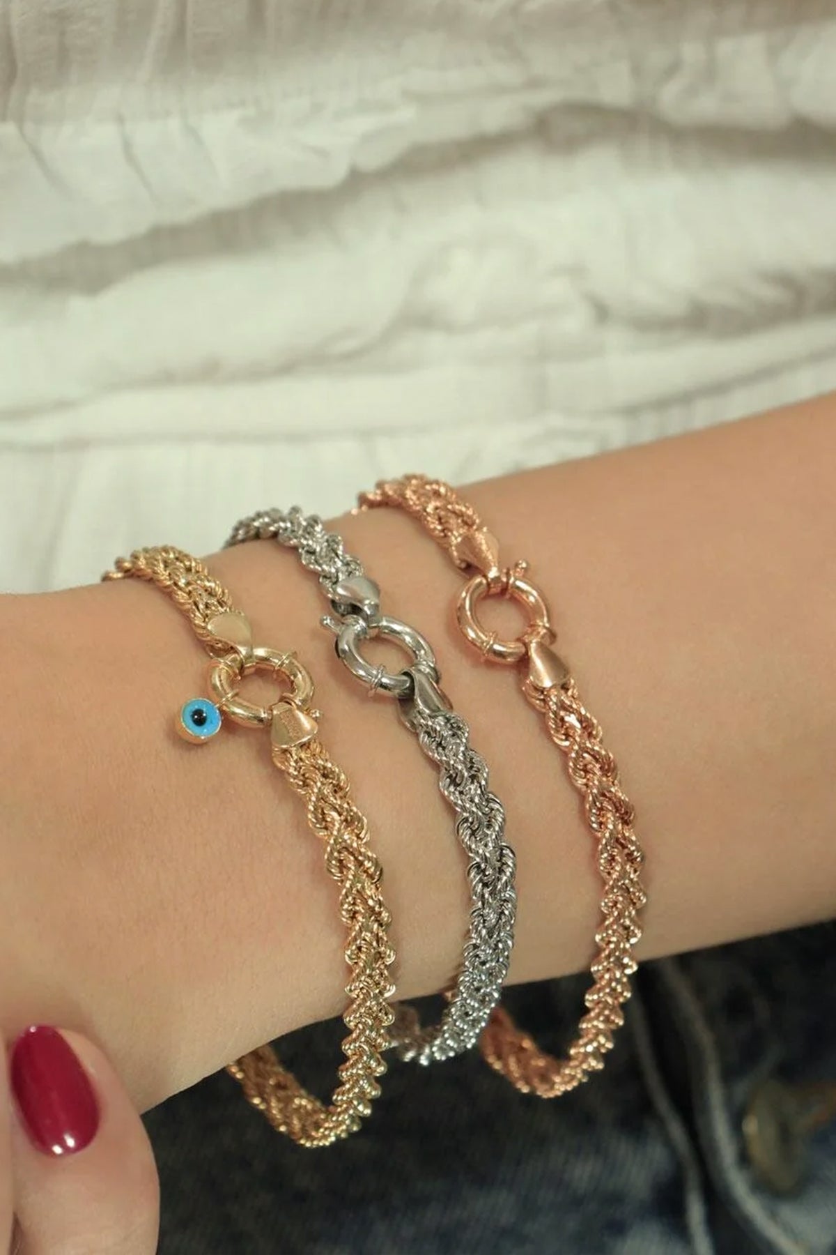 14ct Gold Double Rope Bracelet 2