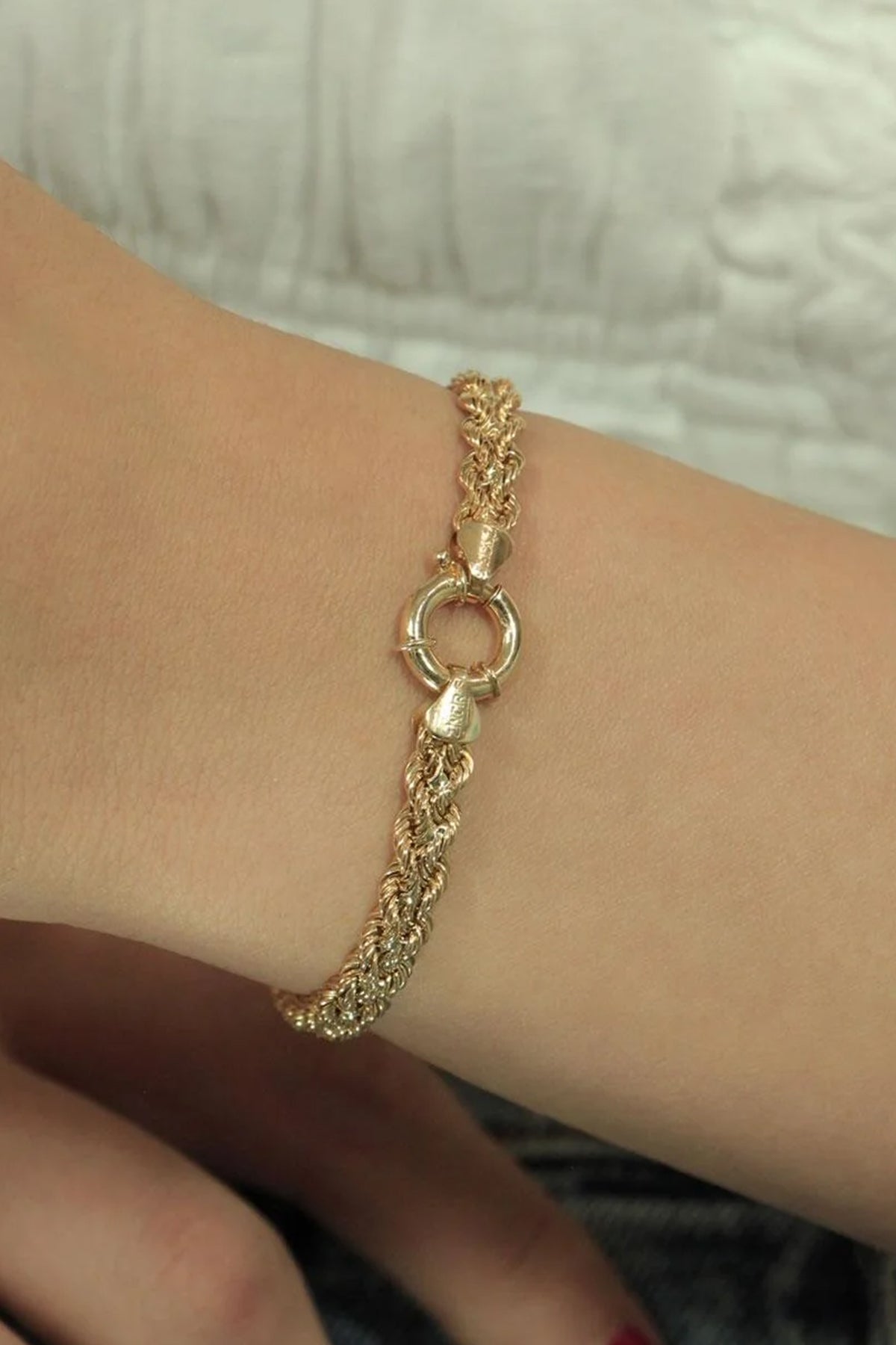 14ct Gold Double Rope Bracelet 2