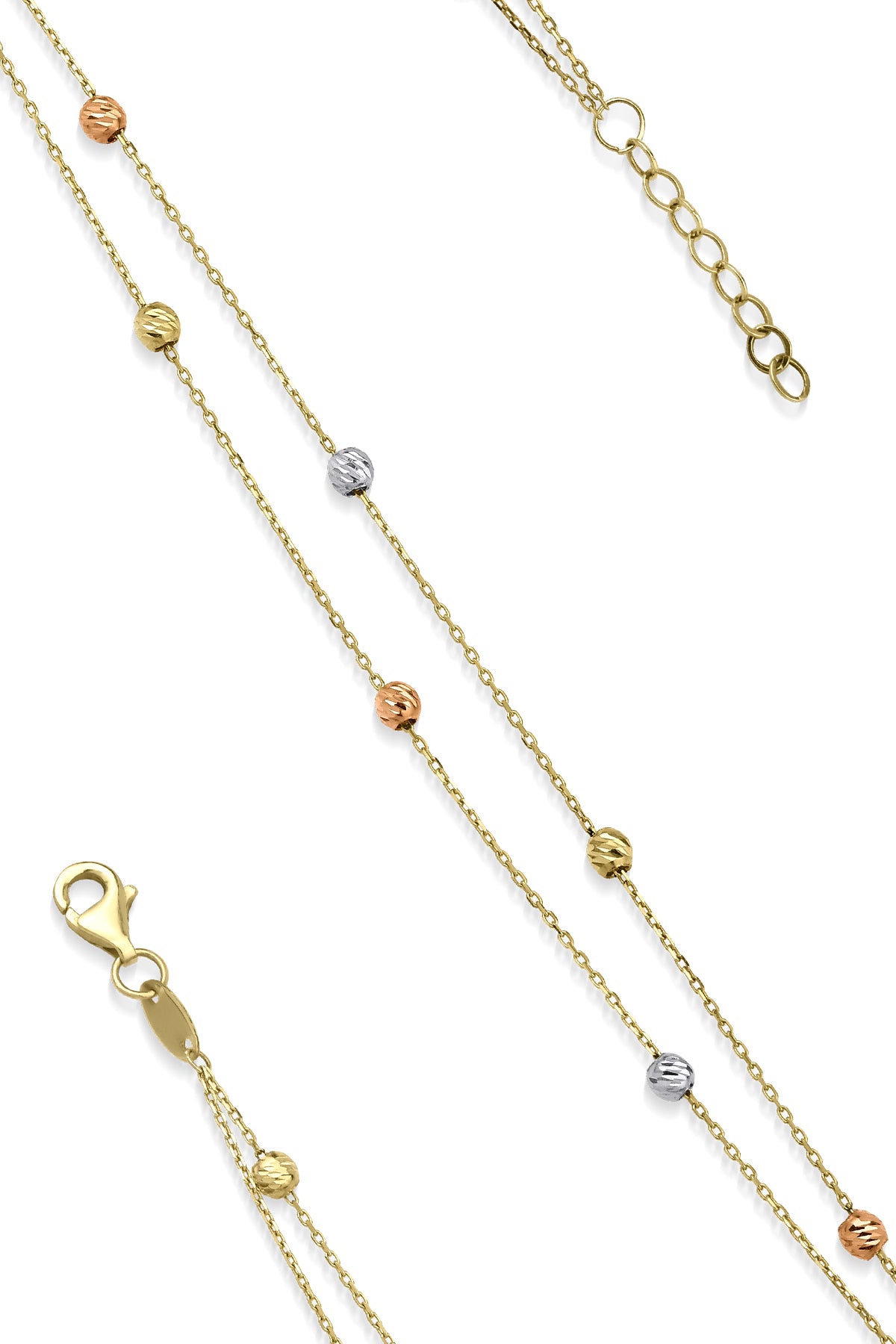 14ct Gold Double Row Dorica Ball Bracelet