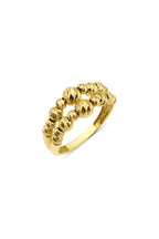 14ct Gold Double Row Dorica Ring