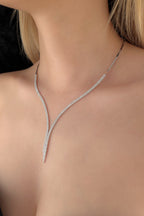 14ct Gold Double Row Tennis Necklace