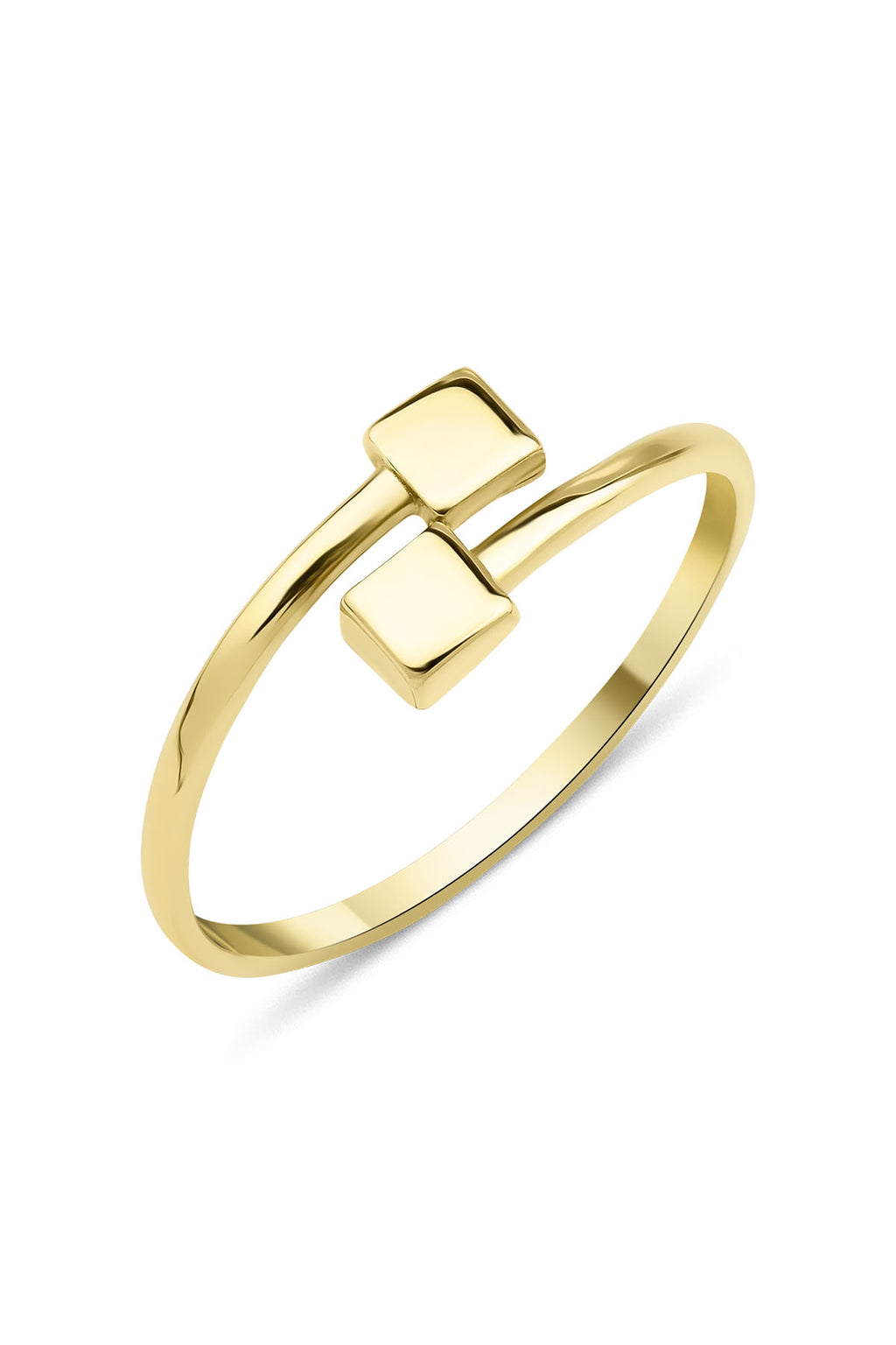 14ct Gold Double Square Ring