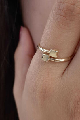 14ct Gold Double Square Ring
