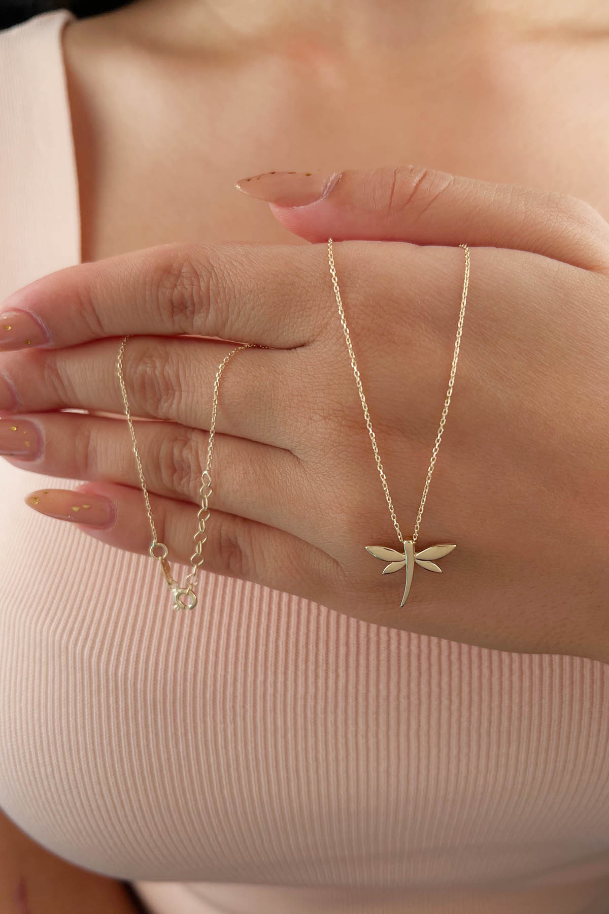 14ct Gold Dragonfly Necklace