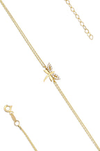 14ct Gold Dragonfly Shaped Bracelet