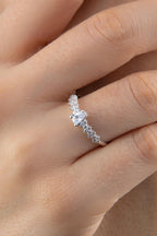 14ct Gold Drop Stone Ring