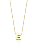 14ct Gold E Initial Necklace