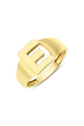 14ct Gold E Initial Ring