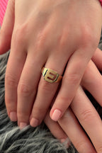 14ct Gold E Initial Ring