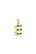 14ct Gold E Letter Mini Shine Pendant