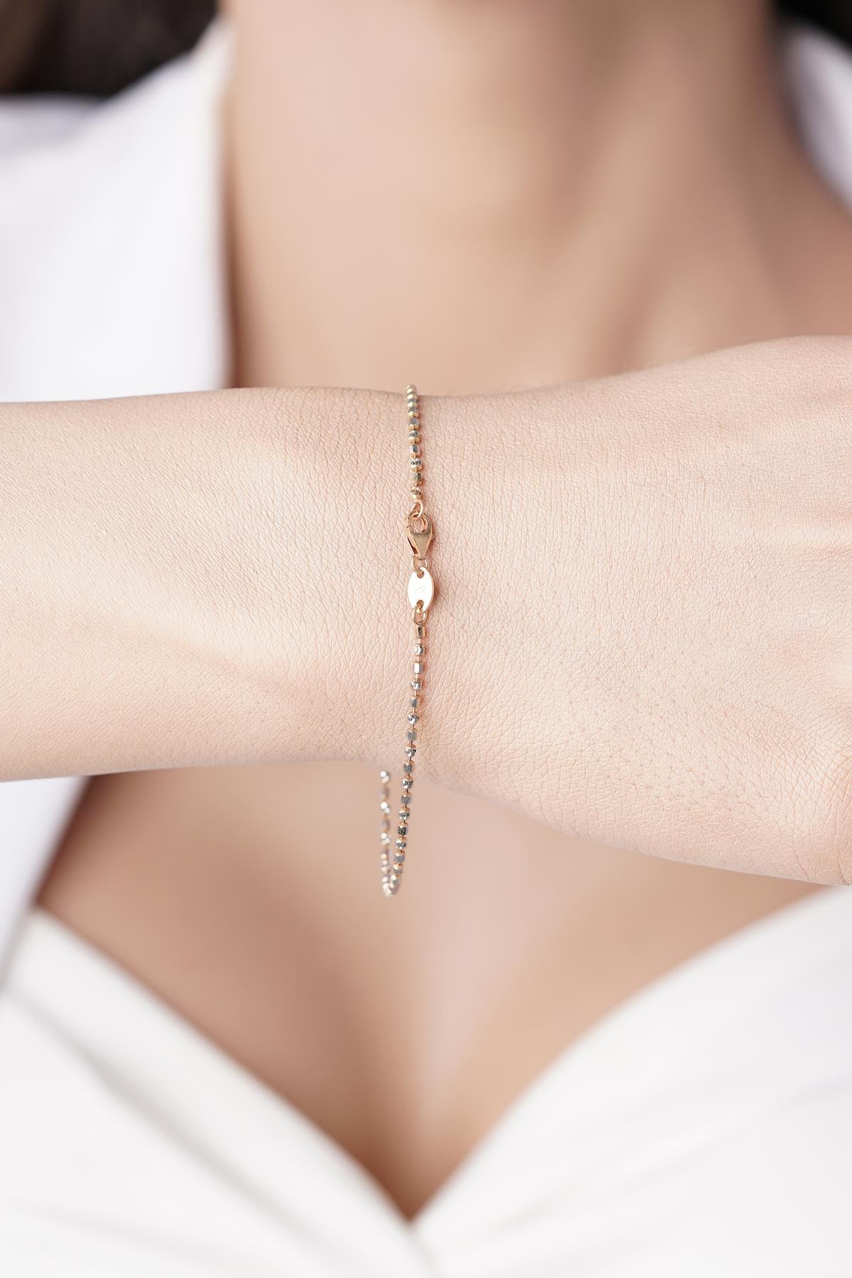 14ct Gold Elegant Dorica Ball Bracelet