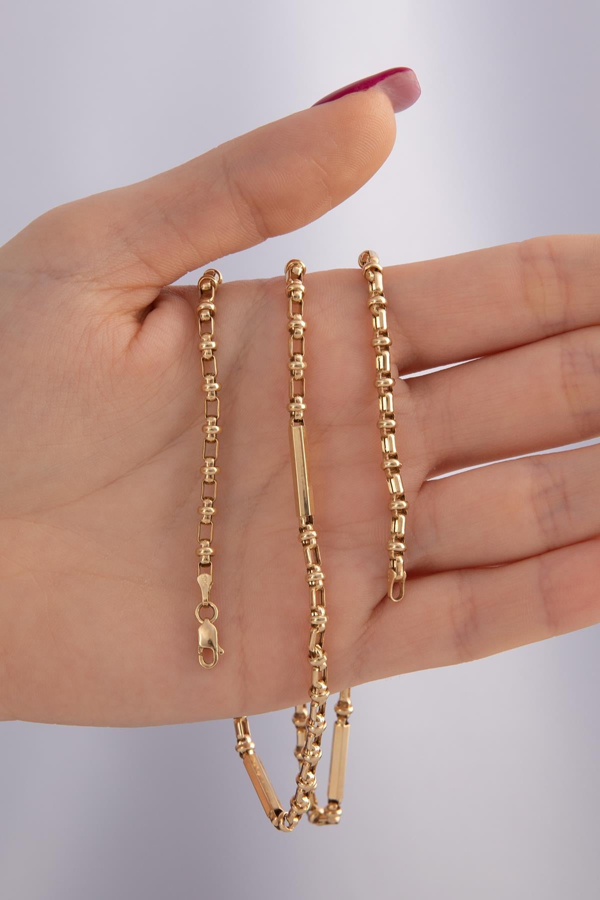 14K Gold Essence Roller Chain