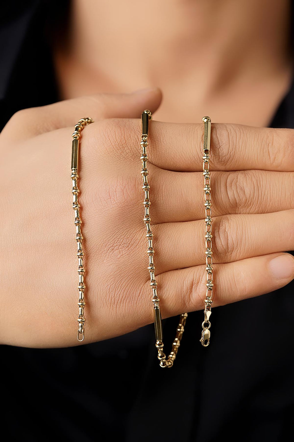 14ct Gold Essence Roller Chain