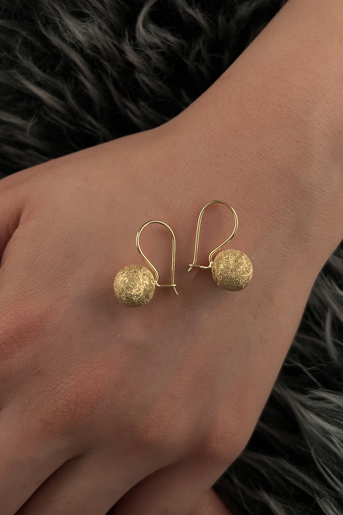 14ct Gold Euroball Earrings