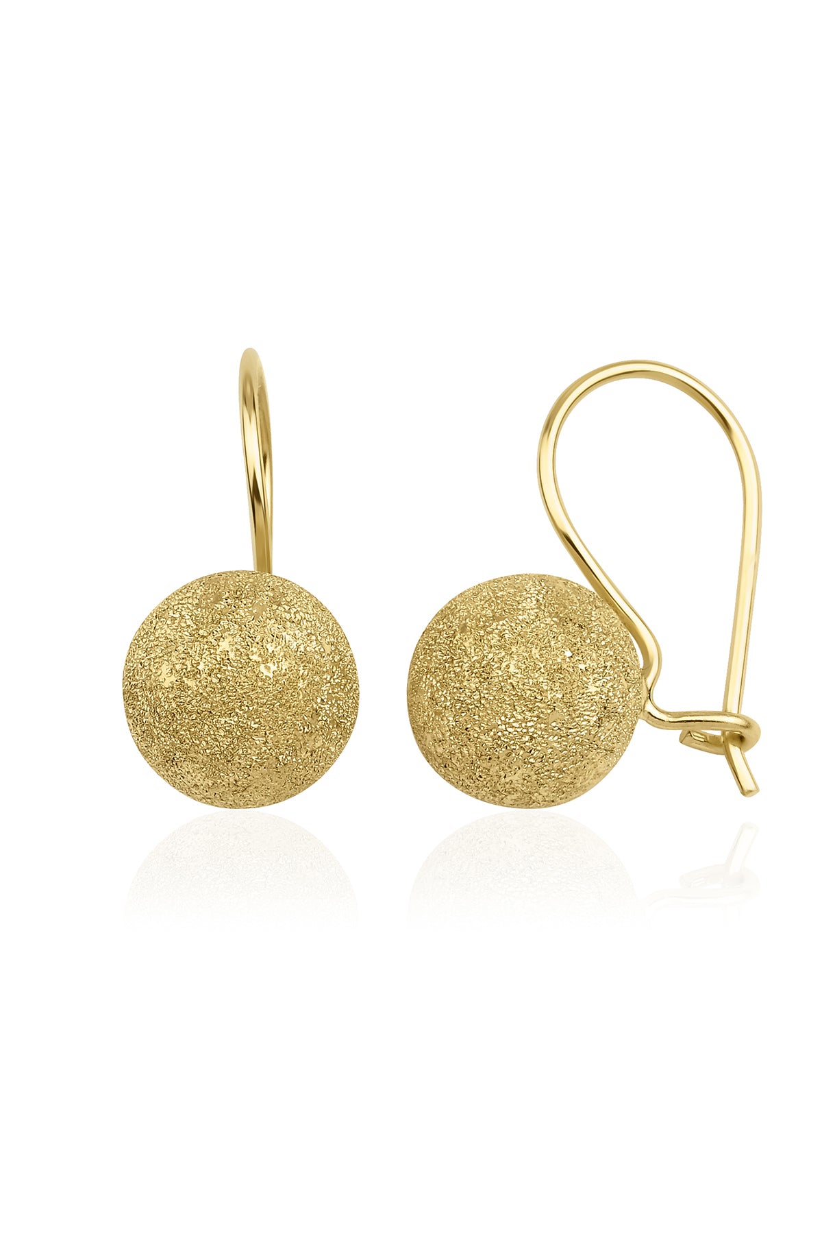 14ct Gold Euroball Earrings