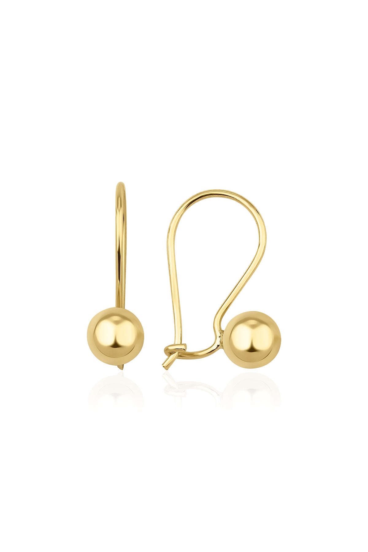 14ct Gold Euroball Earrings