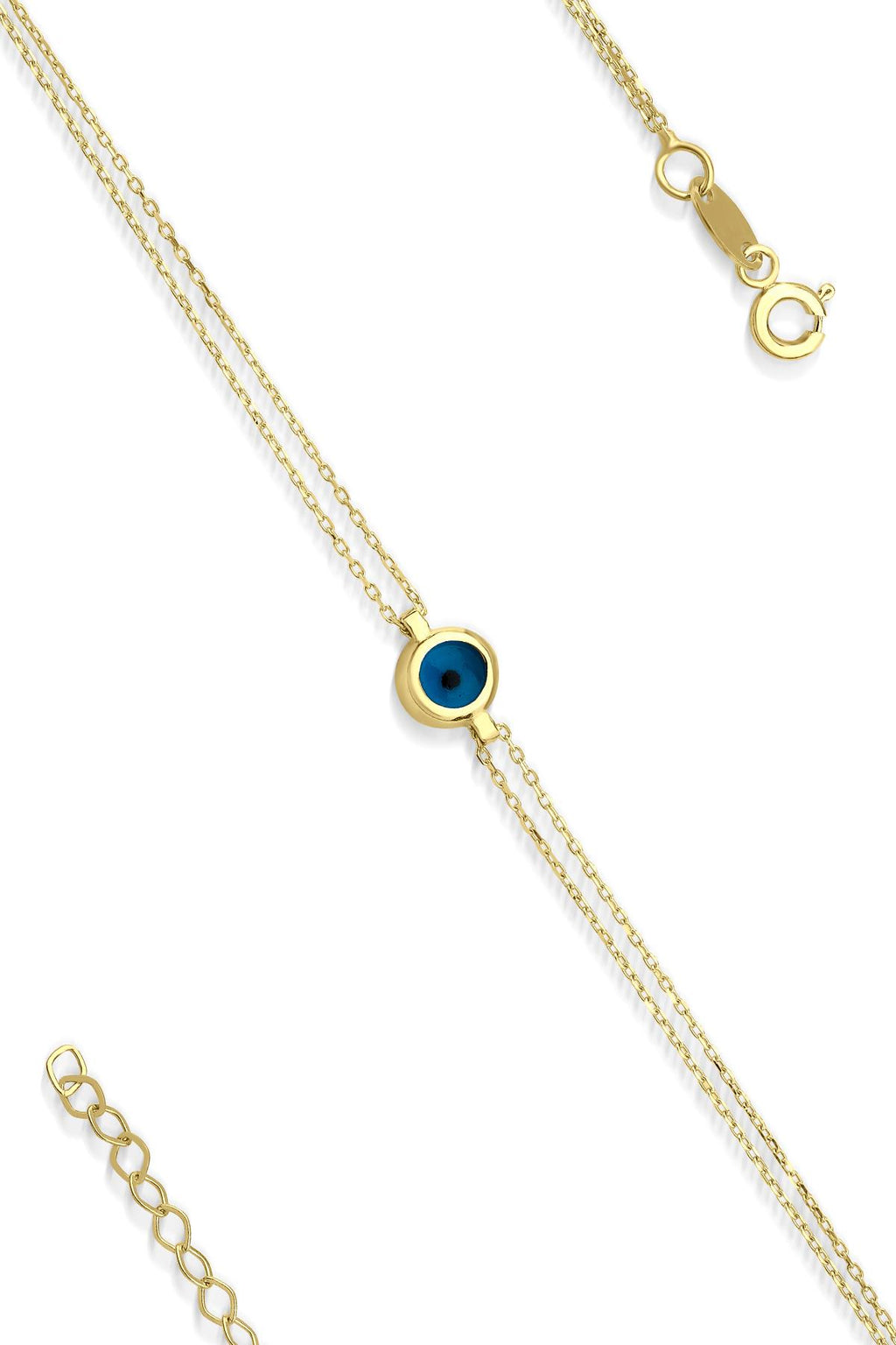 14ct Gold Evil Eye Bracelet