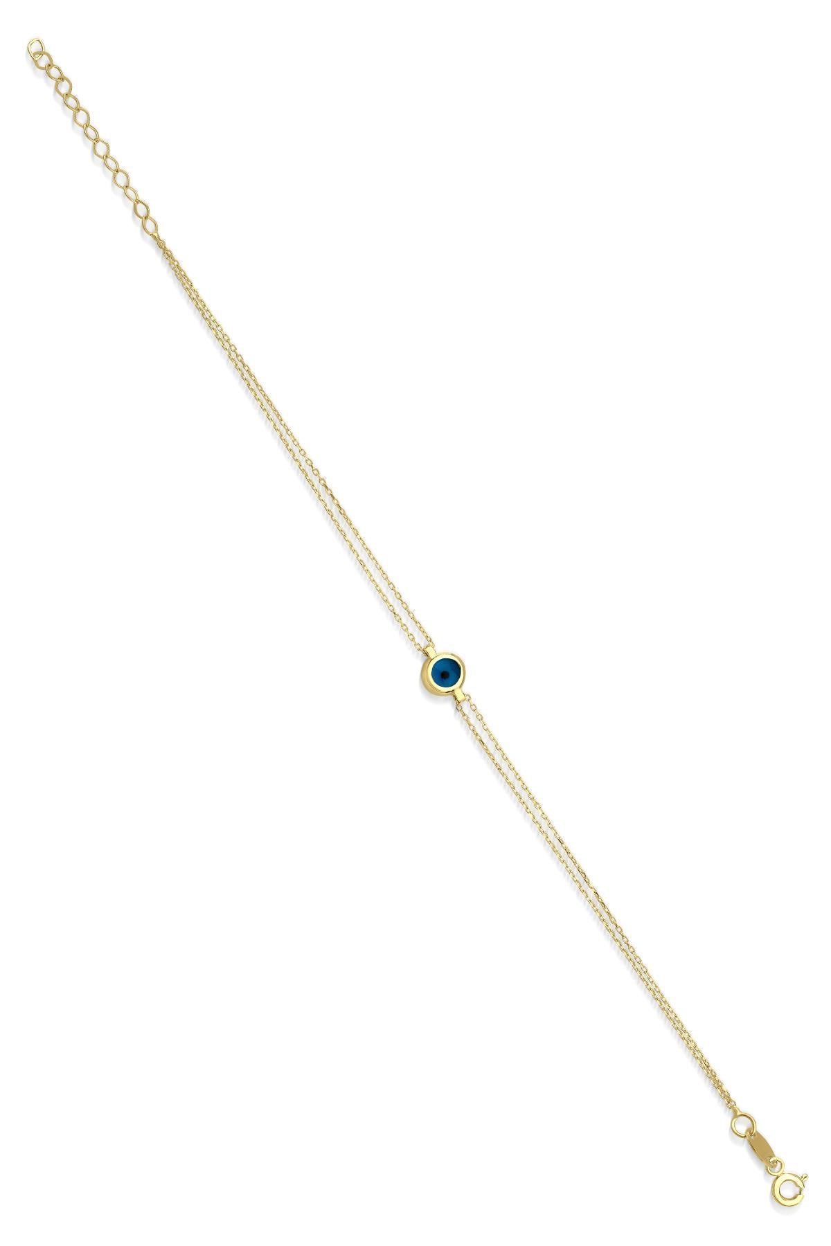 14ct Gold Evil Eye Bracelet