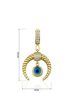14ct Gold Evil Eye Crescent Shape Charm