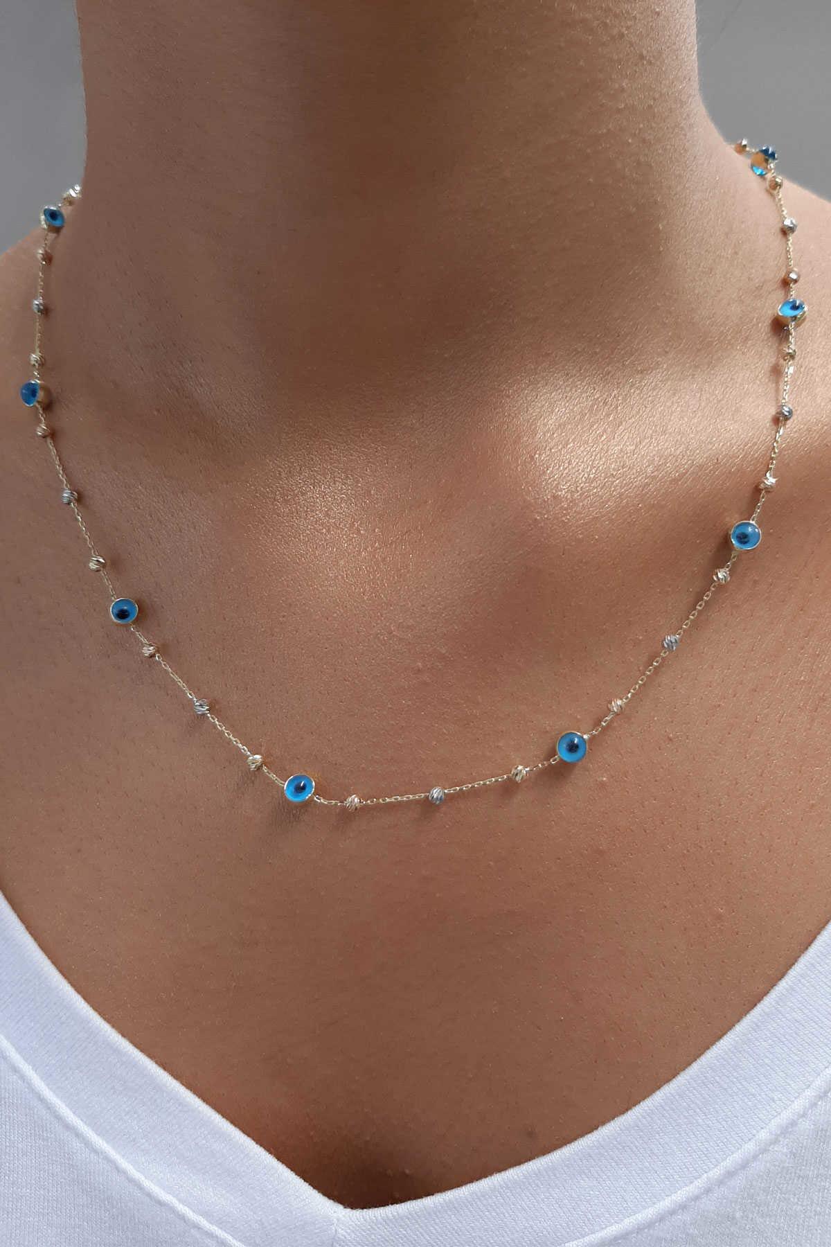 14ct Gold Evil Eye Dorica Necklace