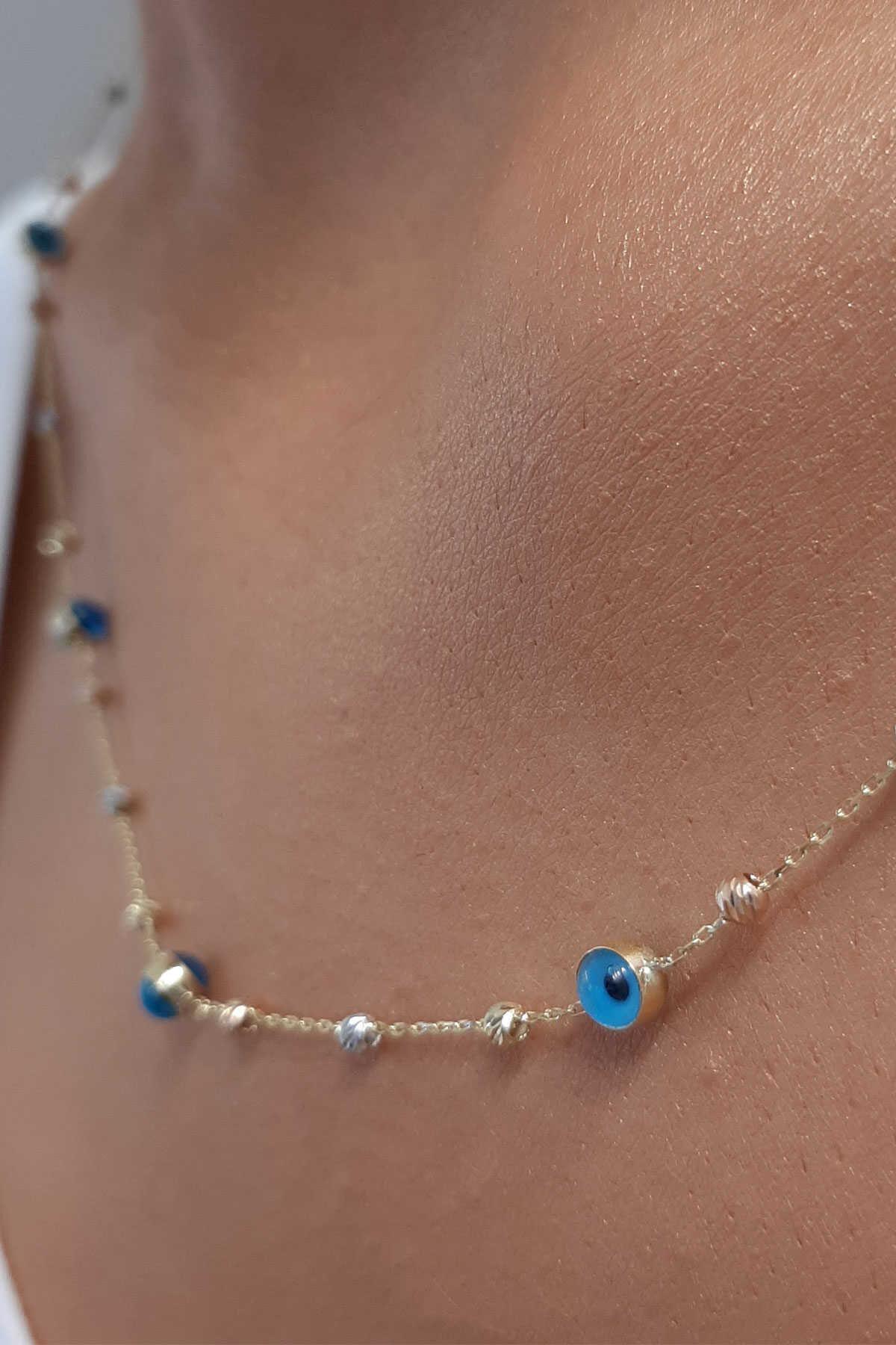 14ct Gold Evil Eye Dorica Necklace