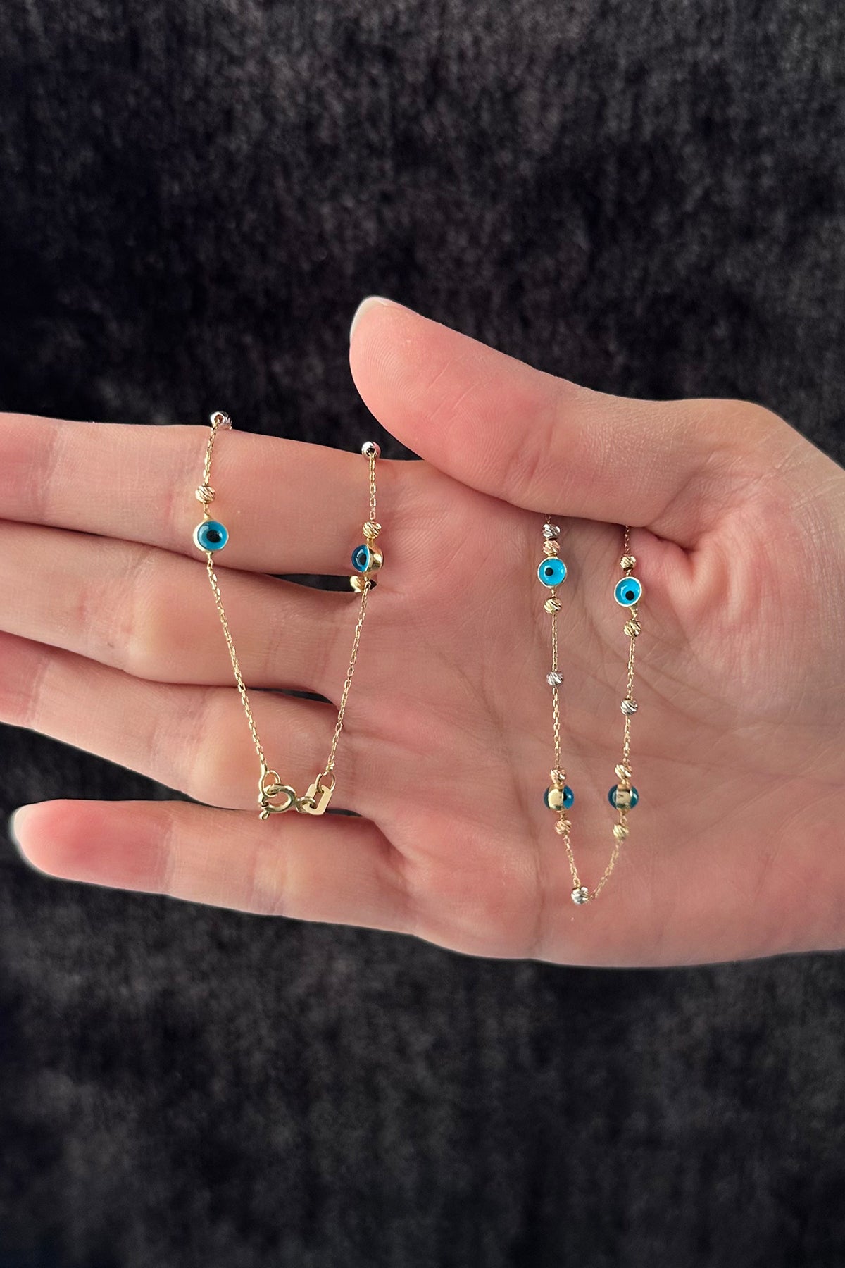 14ct Gold Evil Eye Dorica Necklace